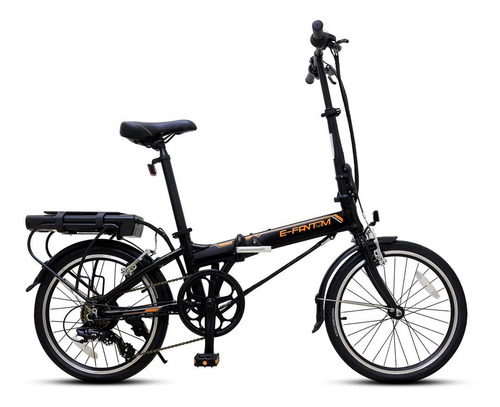 Bicicleta Electrica Plegable E-fantom Aro 20 Negro