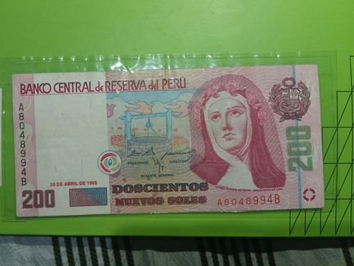 Billete De 200 Soles Del Año 1995