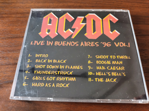 Cd- Acdc- Live In Buenos Aires'96 Vol 1 (Usado)