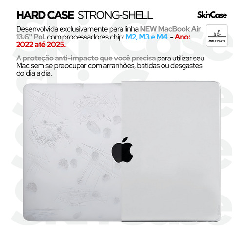 Capa Para Macbook Air 13.6 Com Chip M4 M3 M2 2022 Até 2025+