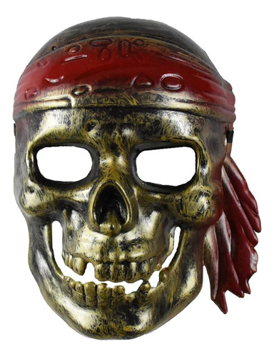 Calavera Pirata Oro Antiguo Accesorio Disfraz Halloween