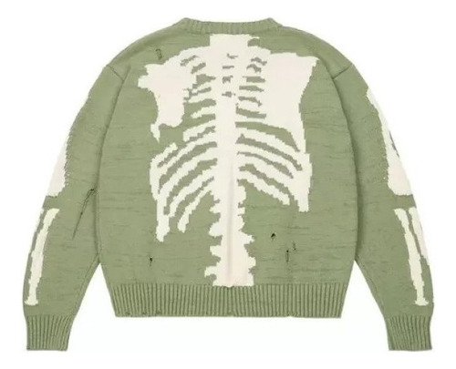 Suéter De Invierno Hip Hop Skeleton Skull Sweater