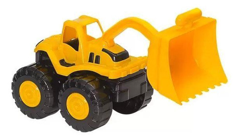 Brinquedo Infantil Trator Amarelo Com Pa Articulada