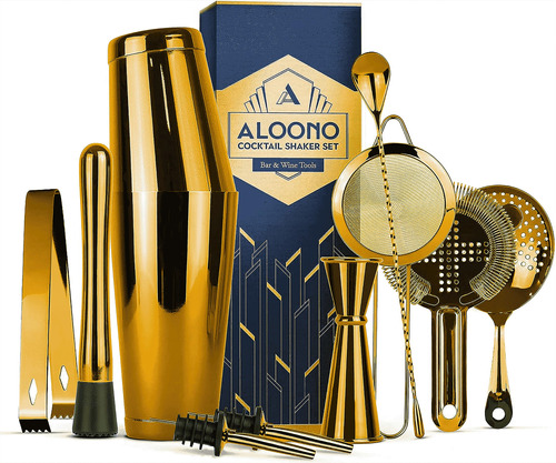 Aloono Boston Cocktail Shaker Set Barman Kit | Juego De Barr