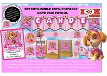 Comprar Kit Imprimible Candybar Skpe Paw Patrol 100% Editable