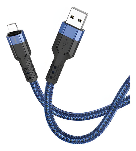 Hoco U110 Cable Usb-a A Lightning Blue 1.2m