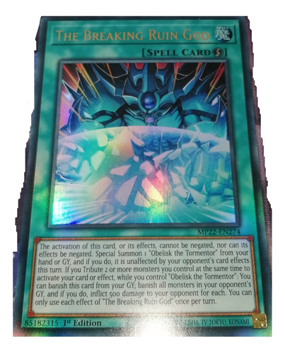 The Breaking Ruin God Obelisk Yu-gi-oh! Original Konami 