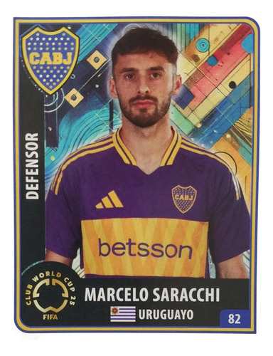 Mundial De Clubes 2025 Figuritas Boca Juniors No Panini 82- Marcelo Sarachi
