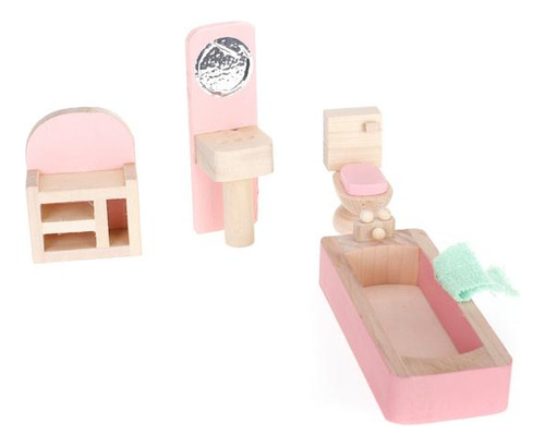 Juego De Sala De Juguete De Madera Accesorio