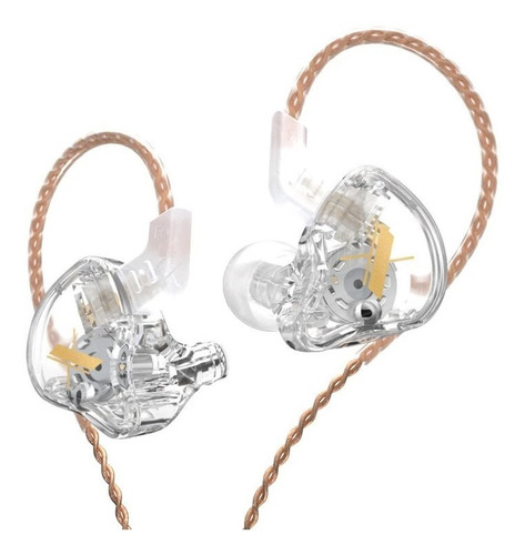 Imagen 3 de 8 de Kz Edx Audifonos Con Micro + Estuche In Ear Transparente