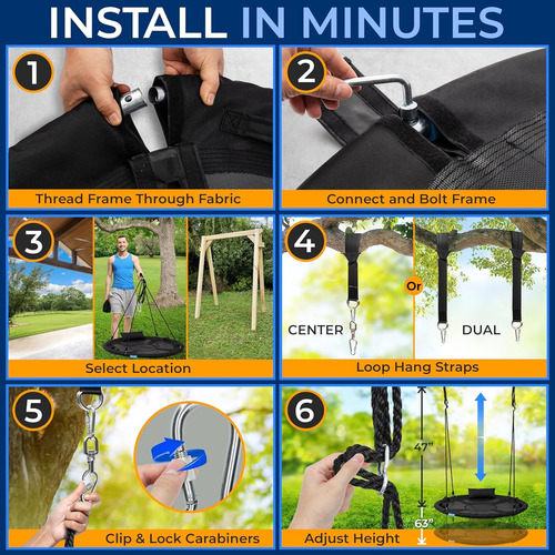 Columpio Para Jardin Individual Para Exteriores Giratorio