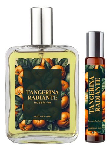 Perfume Tangerina Radiante Masculino 100ml + Roll On 10ml