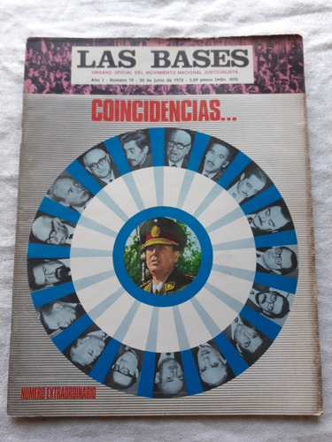 Revista Las Bases N° 15 20 De Junio De 1972 Peronismo Evita