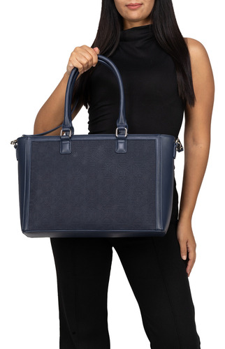 Bolsa Tote Cloe Oreli Grande Color Azul marino