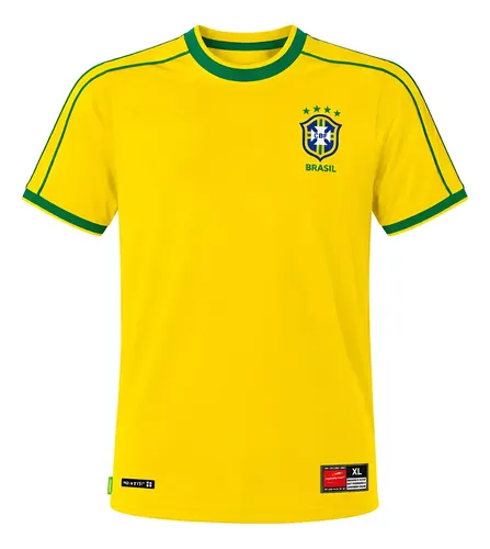 Camisa Brasil Masculina Versão Retrô Comemorativa