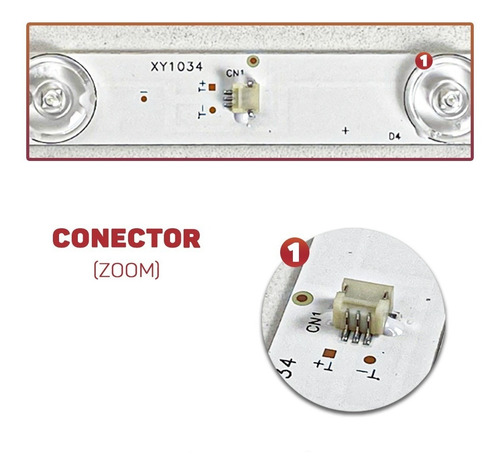 Kit Barra De Led Compatível Tv Philco Ph24n91 Garantia