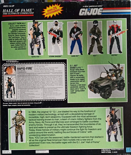 G.i.joe Hall Of Fame Rapid- Fire 12 Exclusivo De Toys R Us