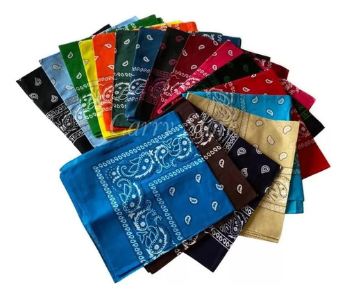 Pack De 12 Pañoletas Bandanas 50 X 50 Cm