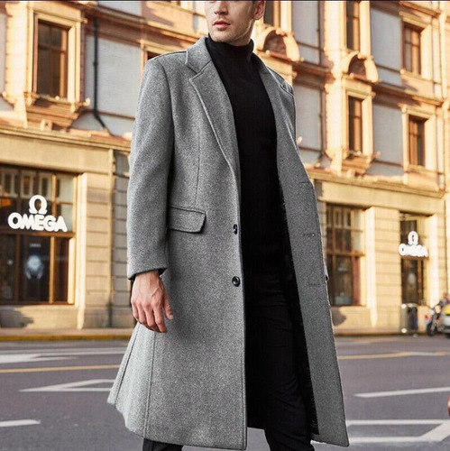 Chaqueta De Abrigo De Traje Largo Blazer Casual For Hombre
