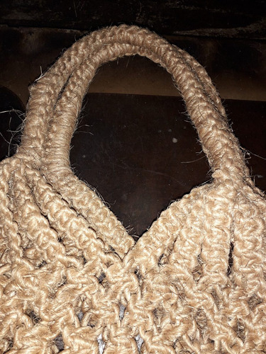 Bolsa Cartera Vintage Yute Artesanal 62 Cm X 32 Cm Ancho