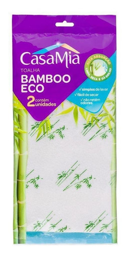 Toalha Limpeza Eco Bamboo 2un Limpa Seca Dá Brilho Casamia