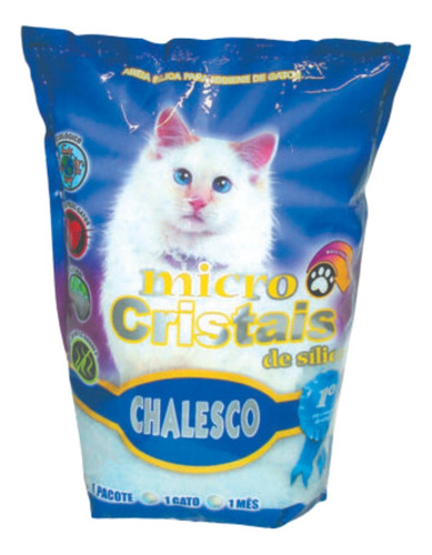 Areia Sanitária Para Gatos Cristais De Sílica 1,8kg Chalesco