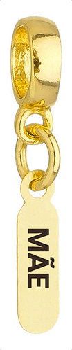 Berloque Plaquinha Mãe Banhado A Ouro 18k Premium
