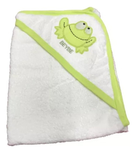 Toallon Bebe C/capucha -be Y Be- Art.103 Verde Manzana/rana