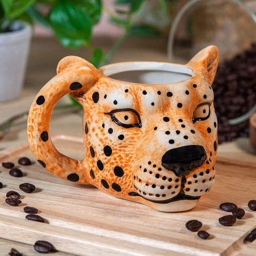 Tazas De Té De Café 3d Con Diseño De Cara Animal, 12 Onzas,