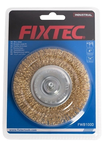 Cepillo Alambre Circular Para Taladro 1/4   4  Marca Fixtec