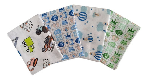 Imagen 3 de 5 de Pañal De Tela Estampados Marca Baby Pauled 100% Algodón