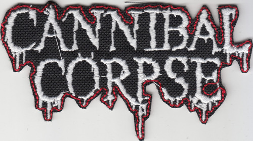 Cannibal Corpse Parche Logo Wht Red Standard Adherible Shape