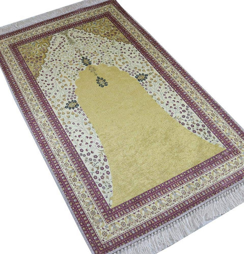 Alfombra Oracion Islamica Gorro Abalorio  Janamaz Sajjadah