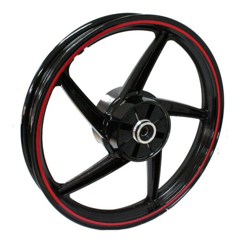 Rin Trasero Italika 125z Negro Rojo 17 Pulgadas Alta Calidad