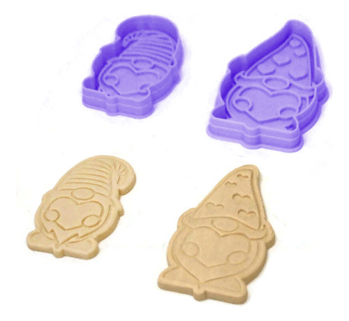 Cortadores Galletas Marcador Gnomos Navidad Amor 14 Febrero Color Morado