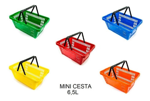 60un Mini Cesta Compras Mercado 6 L