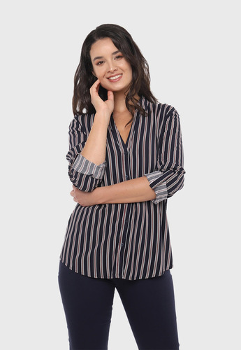 Imagen 1 de 8 de Blusa Mujer Manga Larga Rayada Esprit