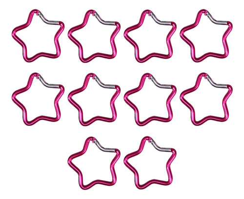 10 Piezas Mosquetón En Forma De Estrella De Cinco Puntas