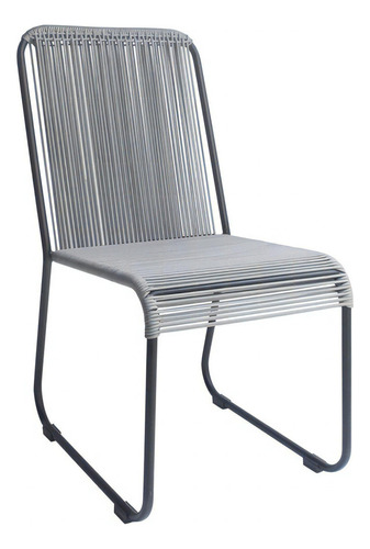 Silla De Comedor Drew - Gris Këssa Cdmx Color De La Estructura De La Silla Negro Diseño De La Tela Liso