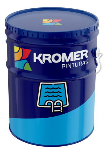 Pintura Para Alberca Kromer Cubeta 19 Litros Color Azul