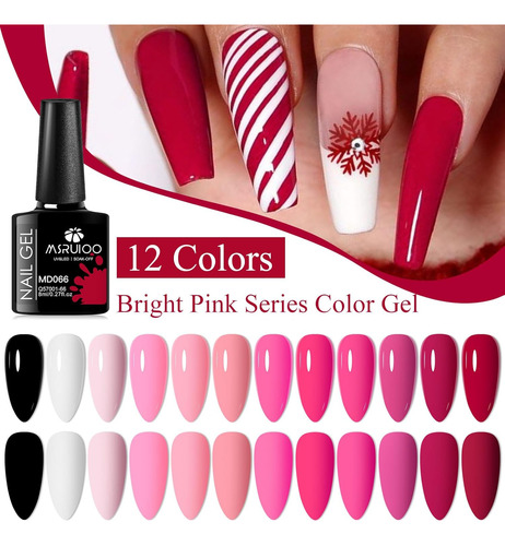 Juego De Esmaltes De Uñas De Gel, 12 Piezas, Kit De Esmalte