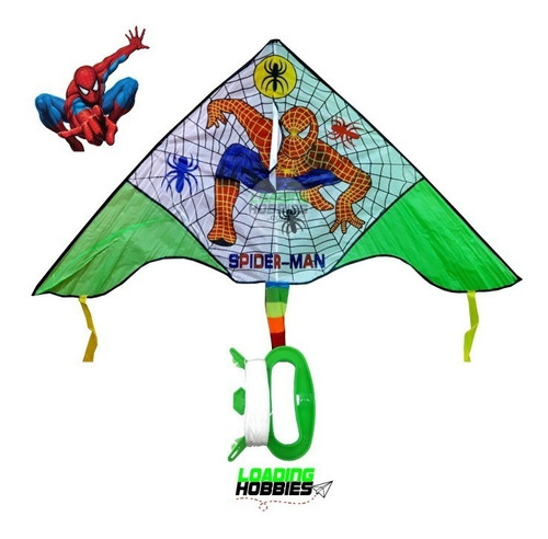 Barrilete Cometa Spiderman Hombre Araña Grande Tela Infantil