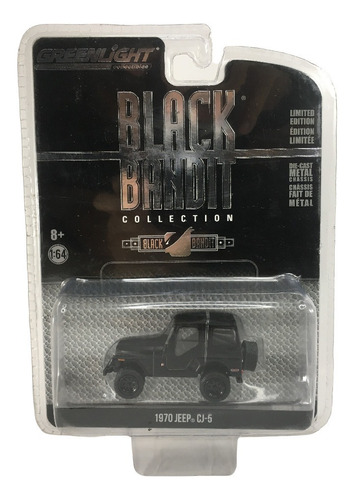 Greenlight 1/64 Black Bandit 1970 Jeep Cj-5