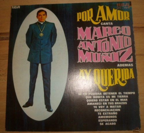 Disco Vinil Long Play Marco Antonio Muñiz  Por Amor  1960