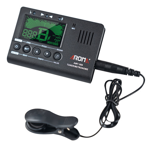 Sintonizador Metronome Amt-560 Con Bajo Eléctrico Aroma Port