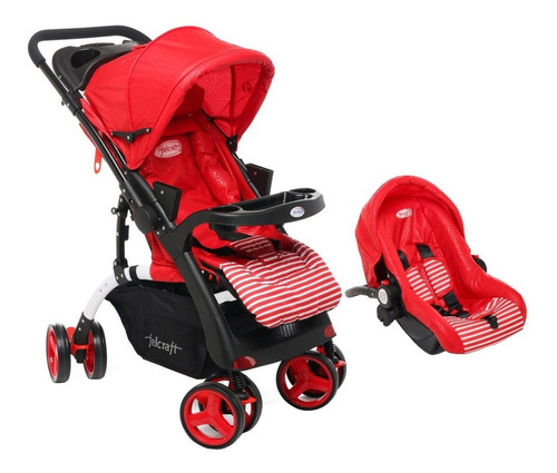 Cochecito de paseo Felcraft Travel system Sini TS924 rojo con chasis color negro