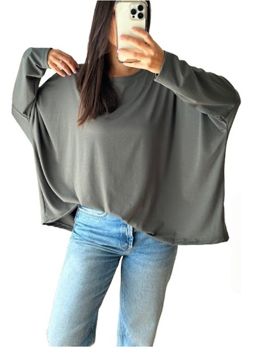 Blusa Remerón Amplio Ancho Mujer Oversize M Al 5xl!