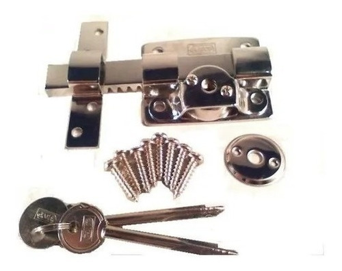 Imagen 3 de 5 de Juego X4 Cerrojos Pasador Llave Cruz Bronzen Combinados