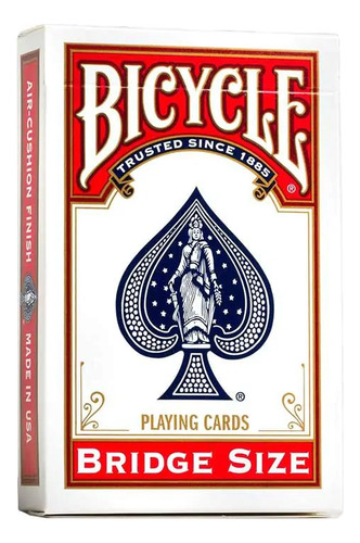 Naipes Bicycle Bridge Size Eeuu Poker Magia Baraja Chico Reverso Rojo Idioma No Tiene