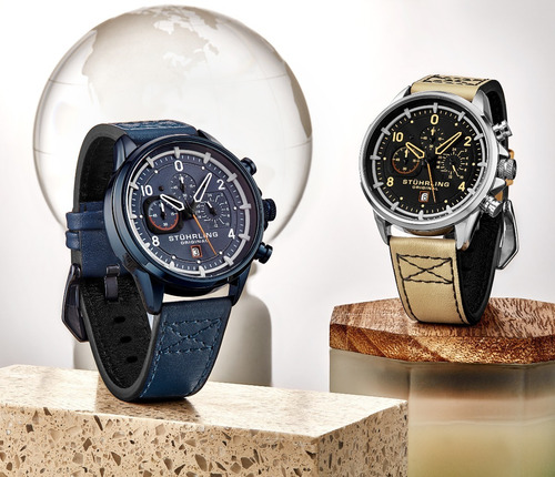 Reloj Para Hombre Cuarzo Aviator 929 45mm